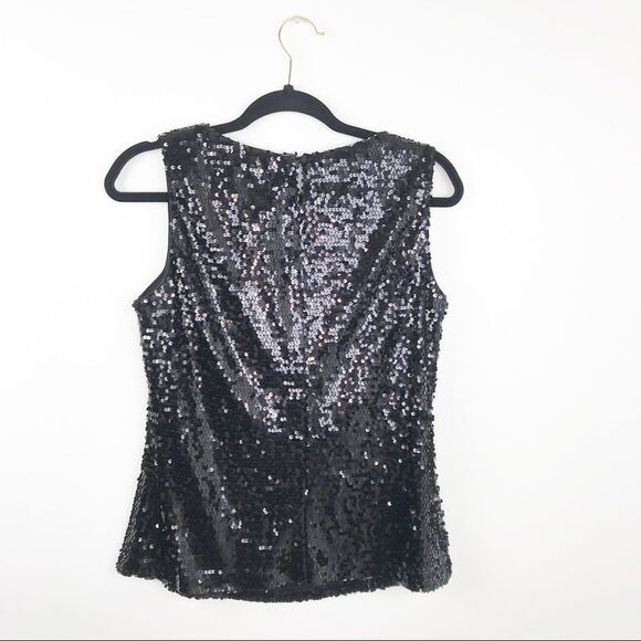 Calvin Klein black‎ sequin sleeveless blouse - Picture 4 of 4